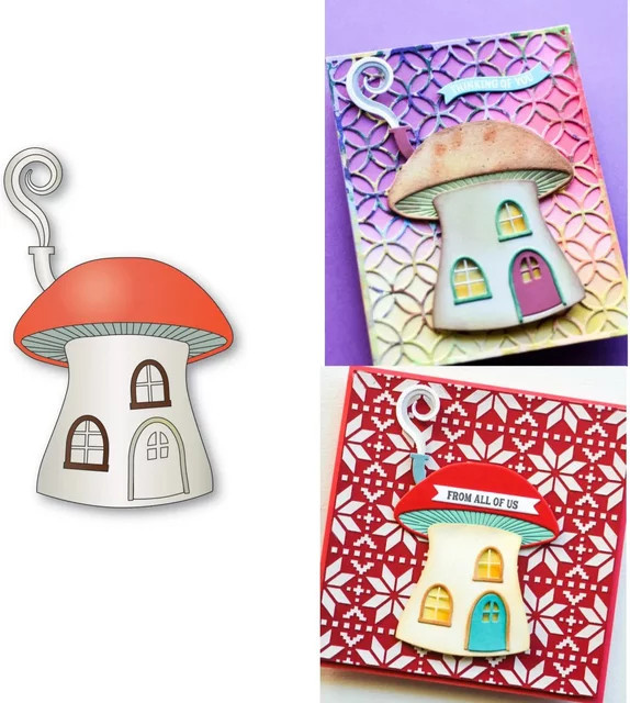 Metall-Schneidform Pilz-Haus für DIY-Bastelarbeiten und Scrapbooking in Multicolour - Bild 1