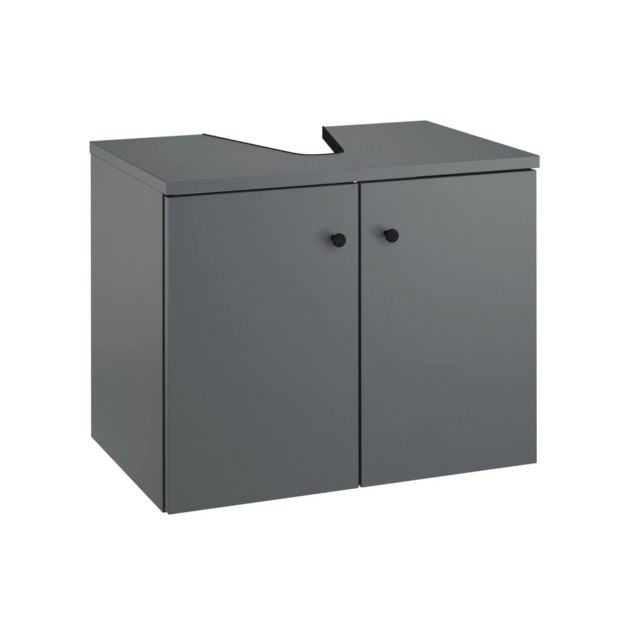 Erst-Holz Unterschrank Waschtisch Grau Wandmontage Modern mit Eichenoptik - Bild 2