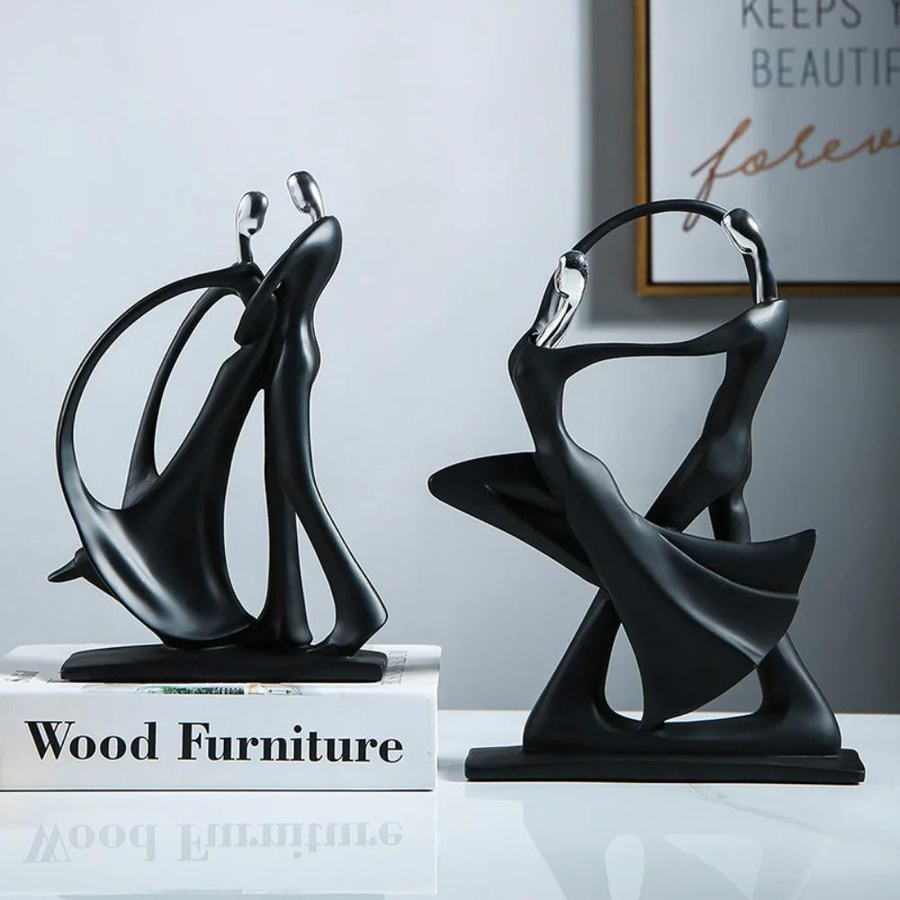 Yiran Furniture Moderne Abstrakte Tänzer Figur aus Harz als Kunstornament für dein Wohnzimmer oder den Weinschrank - Bild 2