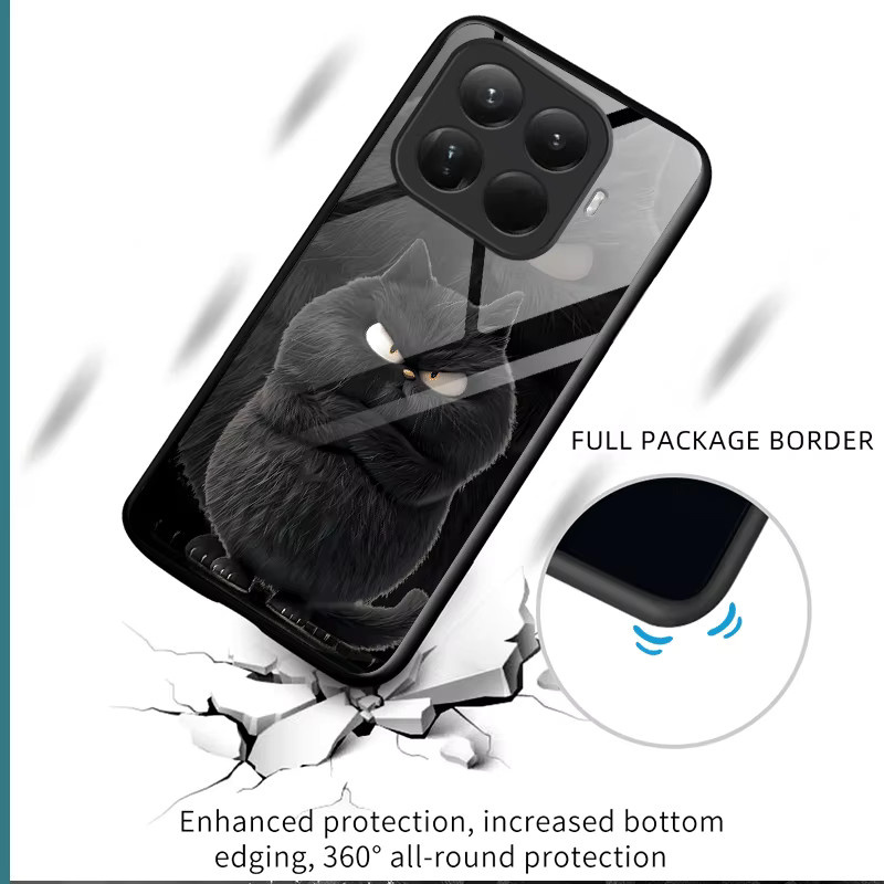 Fundas Hartglas-Schutzhülle mit Katzenmuster für Xiaomi 17T Pro und Mi 17 5G - Bild 3