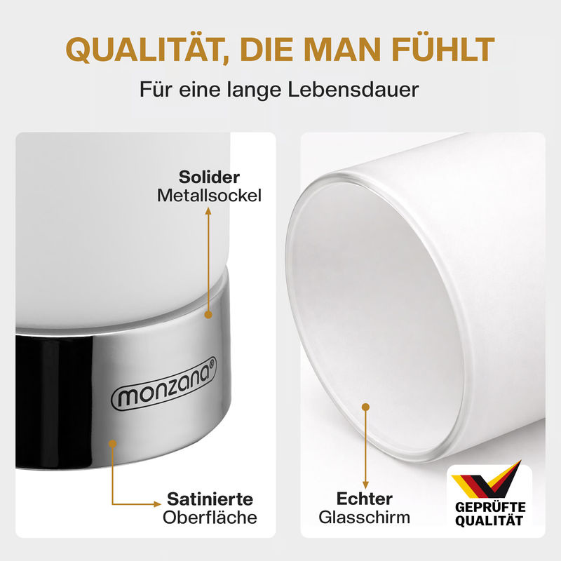 monzana Tischlampe Golau 2er-Set Weiß aus Metall mit dimmbarer Funktion - Bild 4