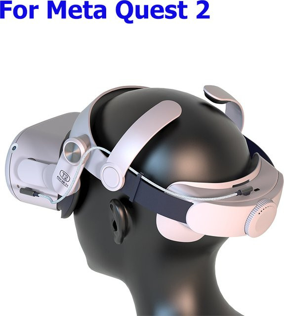 SADES Verstellbarer Kopfgurt mit Akku für Oculus Quest 2 VR-Headset in Weiß - Bild 1