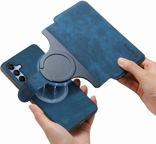 Luxus 2-in-1 Leder-Buchhülle für Samsung Galaxy A57 A56 A36 A35 A27 A17 A16 A15 A06 in Blau - Bild 1