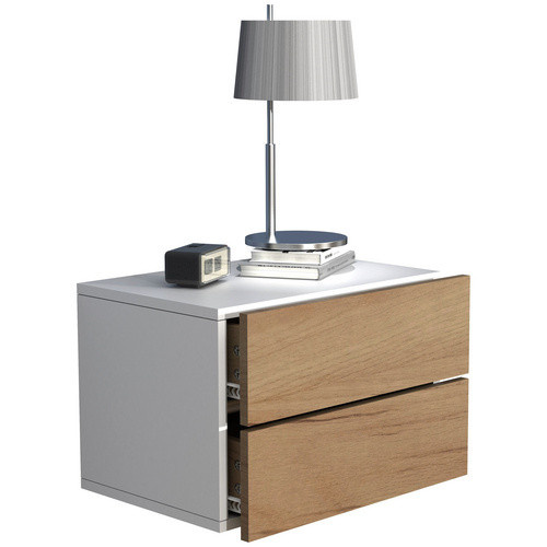 VCM Wandregal Usal Nachttisch in Weiss, B/T/H: 45 x 32 x 30 cm - Bild 3