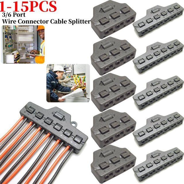 Ports Hub Out Line Splitter Kabelverteiler für LED-Streifen und Niederspannungsbeleuchtung in Grau - Bild 1
