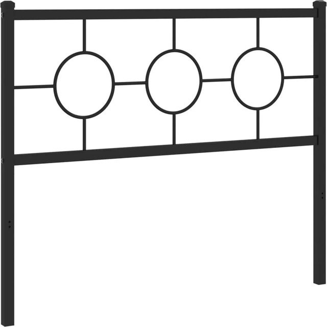 vidaXL Ersatz-Kopfteil aus Metall in Schwarz Matt mit geometrischem Design, Breite: 107 cm - Bild 1