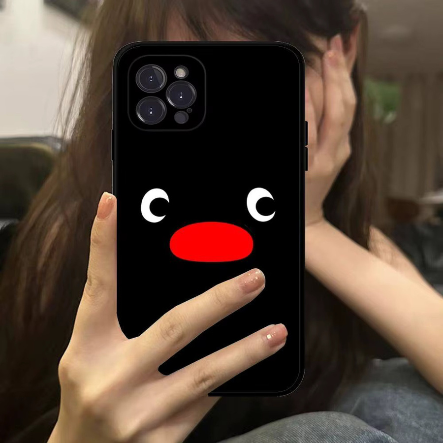 Potdemiel Handyhülle mit lustigem Cartoon P-Pingu für iPhone 17 16 15 16e 14 13 12 11 Pro Max Plus - Bild 2