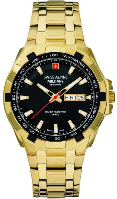 Swiss Alpine Military Herrenuhr, Quarz, Edelstahl, 42 mm, Schwarz, 10 ATM - Bild 2