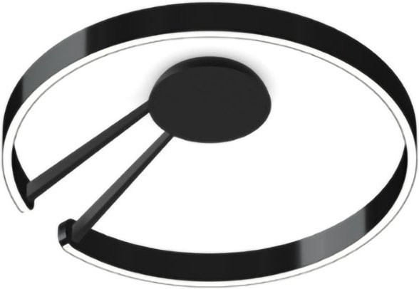 Occhio Mito aura 60 LED-Wand- und Deckenleuchte in Schwarz matt mit Black Phantom Wide Kopf und Occhio air Modul für x-tra warmes Licht (2200K - 3500K) - Bild 1