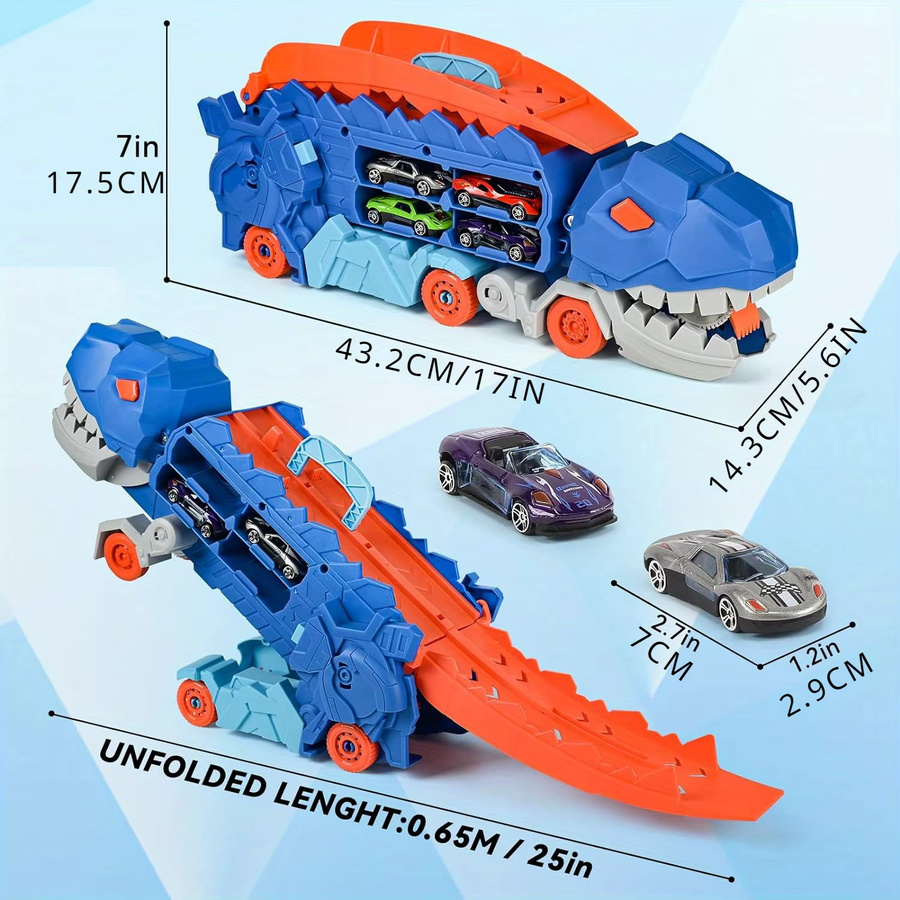 Transport-Dinosaurier-LKW, Dinosaurier, Fahrzeuge, 4 Legierung Buggys - Bild 2