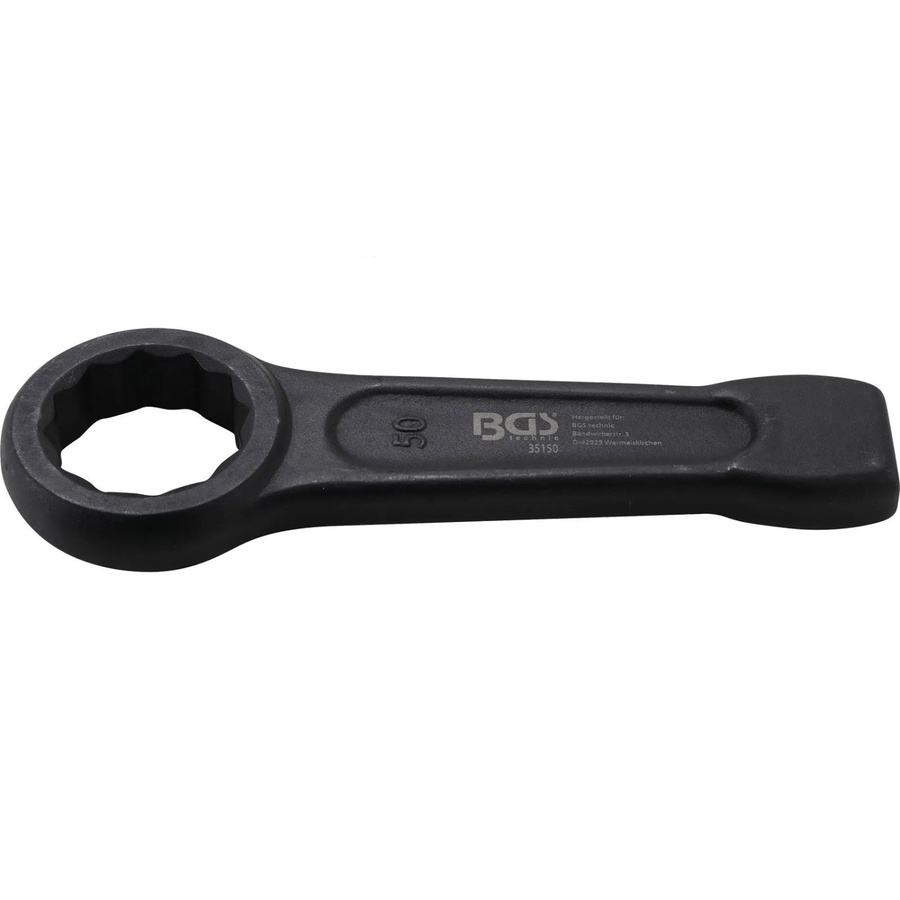 BGS Schlag-Ringschlüssel aus Chrom-Vanadium in Schwarz, SW 50 mm - Bild 3