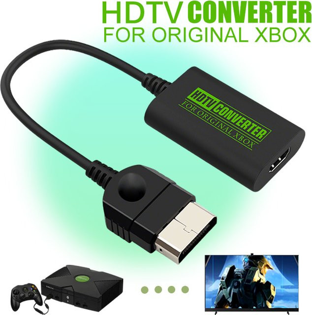 Microsoft XBOX zu HDMI Adapter in Schwarz für Fernseher, Monitore und Projektoren mit Plug-and-Play Unterstützung für 480P, 720P und 1080P Auflösung - Bild 1