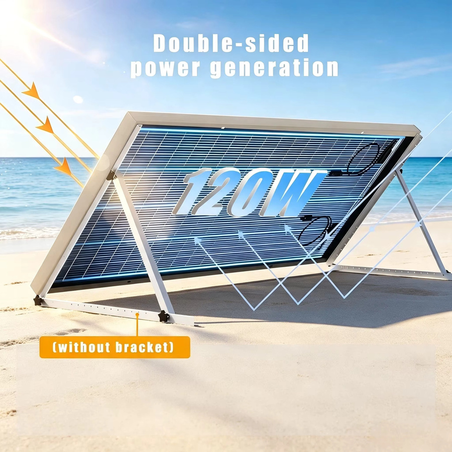 JINGYANGPV Bifaziales transparentes Solarmodul 120W 18V für Balkon und Outdoor - Bild 4