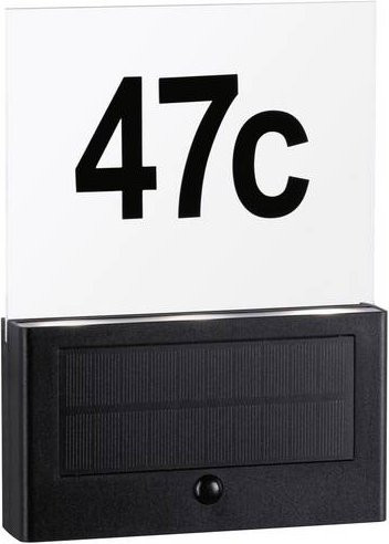Paulmann Neda Solar-Hausnummernleuchte LED Warmweiß Anthrazit B/H/T: 16,3 x 3,7 x 22,6 cm - Bild 1