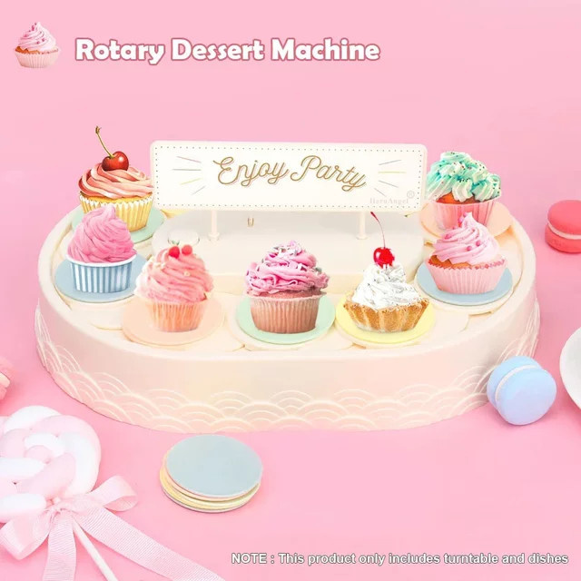 HeroAngel Automatische Rotierende Dessert-Drehscheibe für Sushi, Cupcakes und Macarons in Weiß - Bild 1