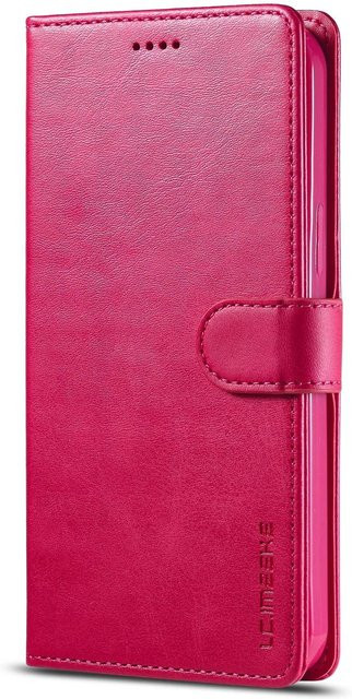 Leder-Wallet-Tasche für Samsung Galaxy S23 S24 S25 Ultra Plus und A-Serie in Pink mit Kartenhalter - Bild 1