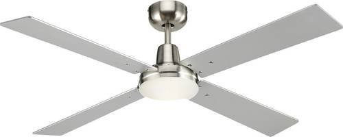 Lucci AIR Quest Deckenventilator Silber mit Fernbedienung und Licht, Durchmesser: 122 cm, Höhe: 40 cm - Bild 1