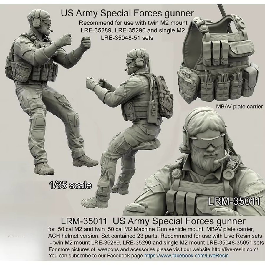 GK United States Army Special Forces Gunner, Modellbausatz, 1:35, Resin - Bild 2