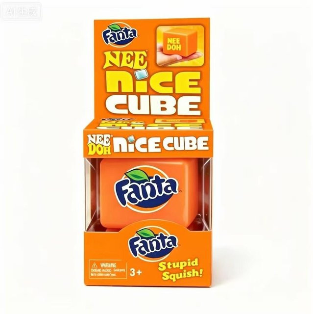 Schylling Nee Doh Nice Cube Suptid, Stressabbau Spielzeug, orange - Bild 1