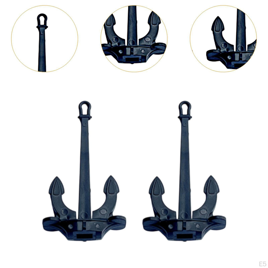Dewdroop RC-Bootsanker Hall Komponenten, 2-teiliges Set, Kunststoff, Schwarz - Bild 2