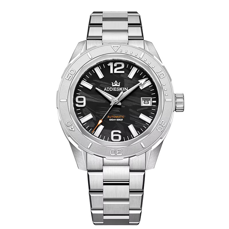 AddiesKin Armbanduhr Automatik, Edelstahl, Schwarz, Herren - Bild 3
