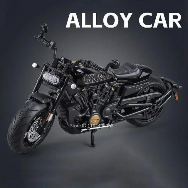 Linyi toy car Retro Motorrad Sportster S, Modell Spielzeug, 1:12, mit Licht und Sound, ab 14 Jahren - Bild 1