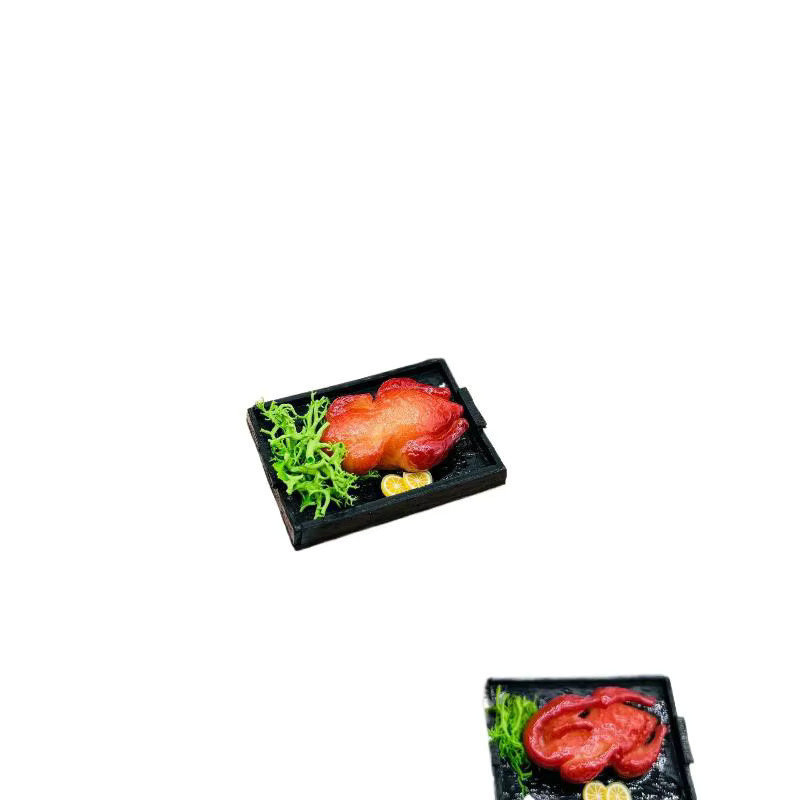 DIAPER&CORED Miniatur-Lebensmittelspielzeug, geröstetes Huhn und geröstete Ente, 1-teiliges Set, 1:12, Puppenhauszubehör - Bild 3