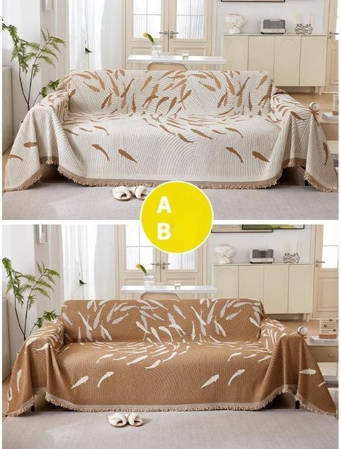 Super Six Chenille Sofadecke mit floralem Muster, B/B: 180 x 130 cm - Bild 1