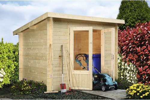 WOLFF FINNHAUS Gartenhaus Lüttich aus Holz in Beige, B/H/T: 310 x 222 x 200 cm - Bild 1