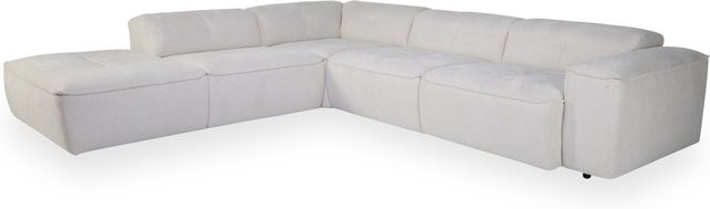 Polsterecke SANSIBAR OSTERBAK in Beige und Braun mit Stoffbezug und Armlehnen, L-Form, Modern - Bild 1