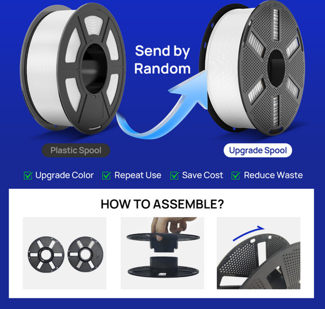 JAYO 3D-Drucker Filament Set aus PLA und ABS in Mischfarben, 1,75 mm Durchmesser, 5 Rollen - Bild 1