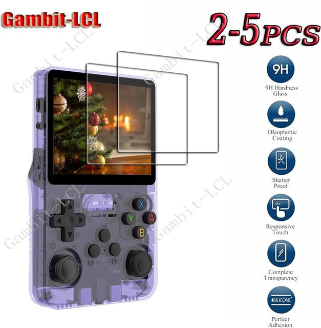 Gehärtetes Glas für R36S Handheld Spielekonsole, 3,5 Zoll Display Schutzfolie, Transparent - Bild 1