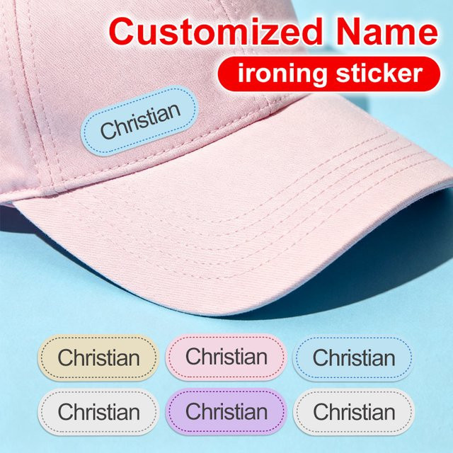 Personalisierte bügelbare Stoffetiketten aus Baumwolle in Multicolour für Kleidung und DIY-Zubehör - Bild 1