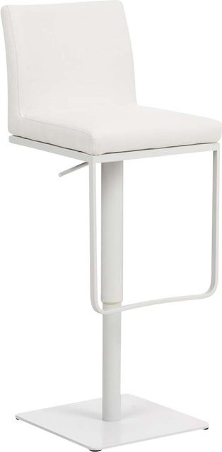 TPFLiving Barhocker Panda Weiß mit Stoffbezug und weißem Gestell, Höhe: 109 cm, Breite: 44 cm, Tiefe: 42 cm - Bild 1