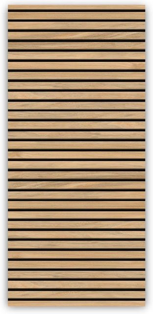Walllux Duschrückwand Eiche Streifen in Braun aus Alu-Verbund, B/H: 90 x 200 cm, Dicke: 3 mm - Bild 1