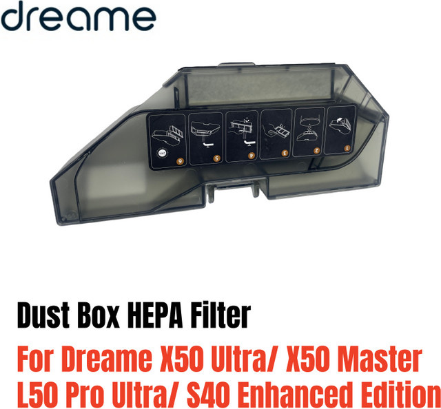 Original Staub Box HEPA Filter für Dreame X50 Ultra, X50 Master, L50 Pro Ultra und S40 Enhanced Edition in Transparent - Bild 1