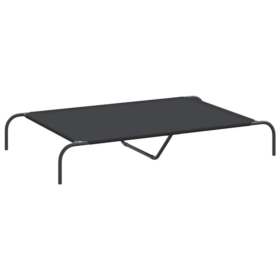 vidaXL Erhöhtes Hundebett in Schwarz aus Oxford-Gewebe und pulverbeschichtetem Stahlrahmen B/T/H: 130 x 80 x 20 cm - Bild 2
