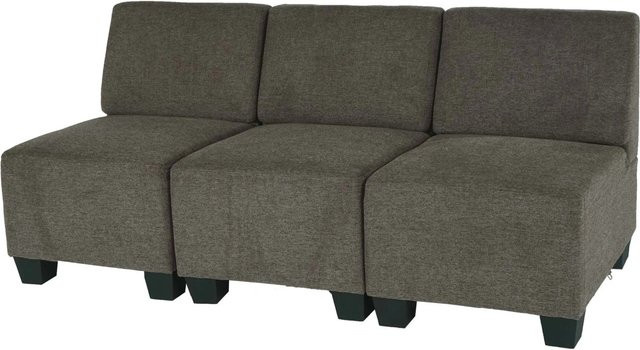 MCW Modular 3-Sitzer Sofa Moncalieri in Braun ohne Armlehnen mit Stoffbezug, B/T/H: 171 x 72 x 76 cm - Bild 1