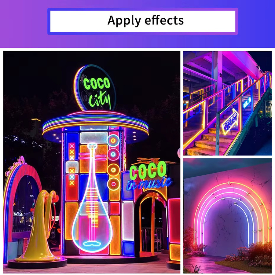 FastDeng Smart Tuya WiFi RGB Neon Flex LED-Band, dimmbar mit Fernbedienung, wasserdicht, Multicolour - Bild 5