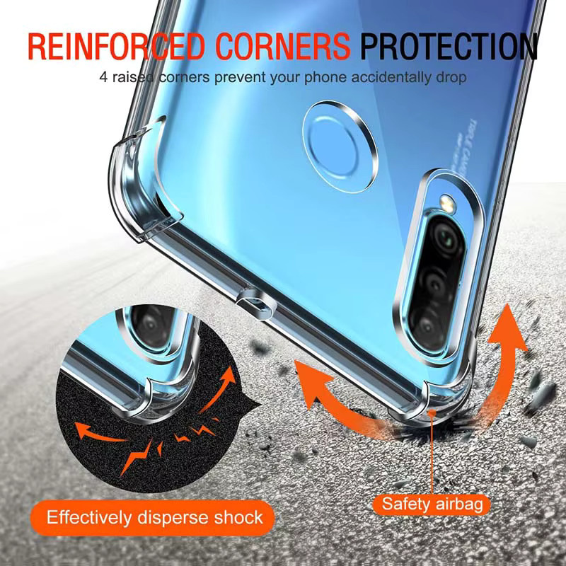 Stoßfeste Silikon-Schutzhülle für Huawei P30 Lite, P20 Plus, P30, P40 Lite, E, P50 und P60 Pro in Transparent - Bild 2