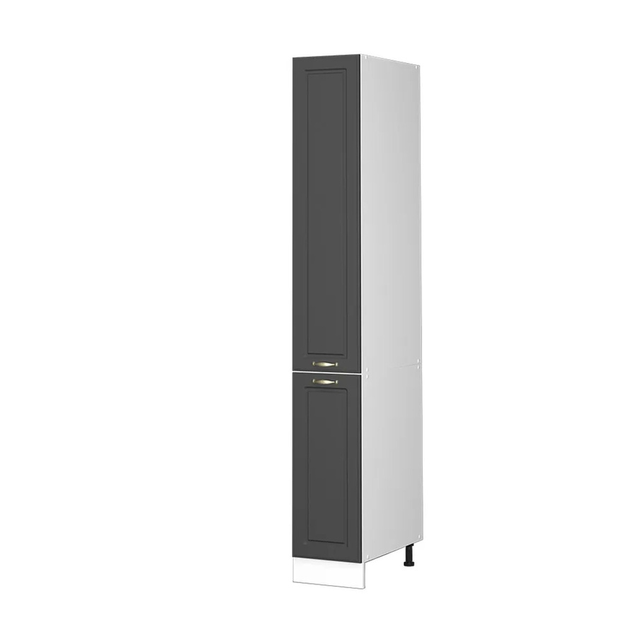 Vicco Apothekerhochschrank Fame-Line Landhaus Weiß Anthrazit-Gold mit Softclose-Scharnieren und internen Schubladen B/T/H: 30 x 58 x 206,8 cm - Bild 3