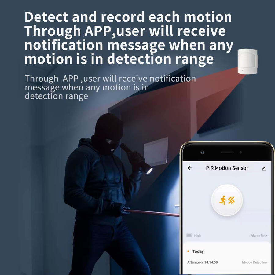 LINCUKOO Smart Home-Assistent: Kabelloser PIR-Bewegungsmelder in Weiß mit EWeLink ZigBee Beleuchtungsverknüpfung - Bild 3