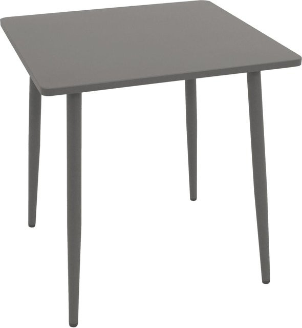 DEGAMO Bistrotisch DENVER quadratisch aus Metall in Grau matt, B/T/H: 70 x 70 x 70 cm - Bild 1