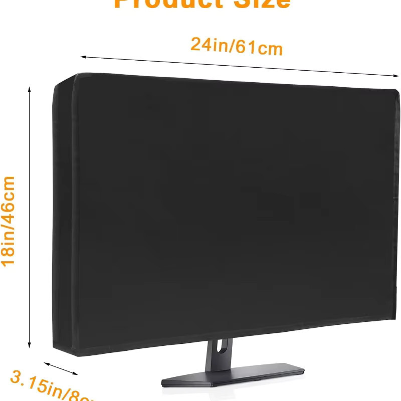 Wasserdichter und staubdichter Computer-Monitor-Schutz in Schwarz mit antistatischer HD-Panel-Abdeckung - Bild 2