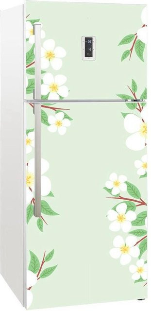 Sticker House Selbstklebender Kühlschrankaufkleber mit buntem Blumenmuster, Vinyl Küchenmöbel Dekor Wrap, Breite: 60 cm, Höhe: 150 cm - Bild 1