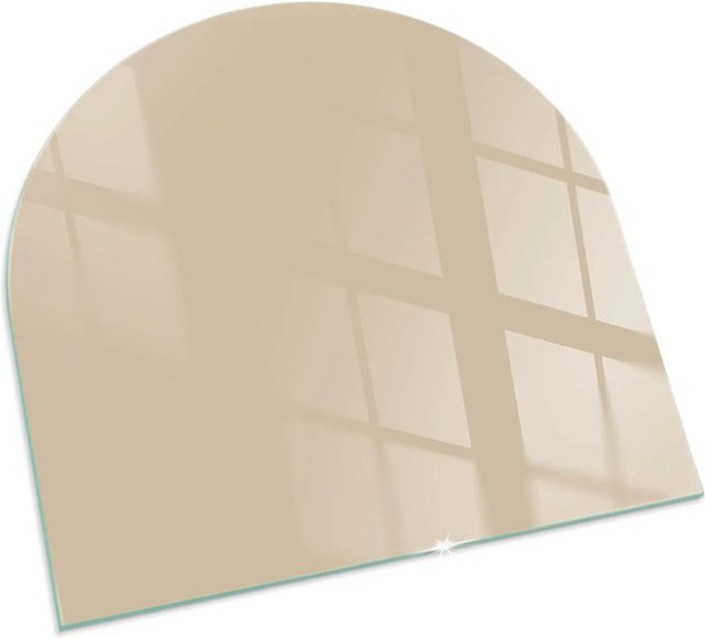 Tulup Glasplatte für Kaminöfen als Funkenschutzplatte in Gelb, B/T/H: 100 x 100 x 0 cm - Bild 1