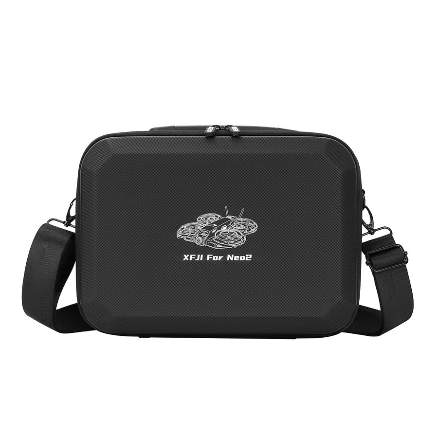 XFJI Tragetasche aus PU-Leder für DJI NEO 2 Combo, schwarze Hartschale Umhängetasche und Reise-Aufbewahrungstasche - Bild 5