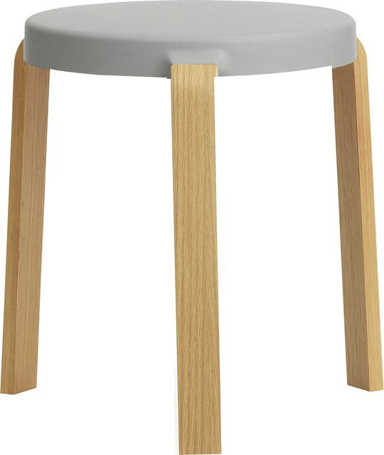 Normann Copenhagen Tap Hocker aus Eichenholz und Walnussholz in Grau - Bild 1