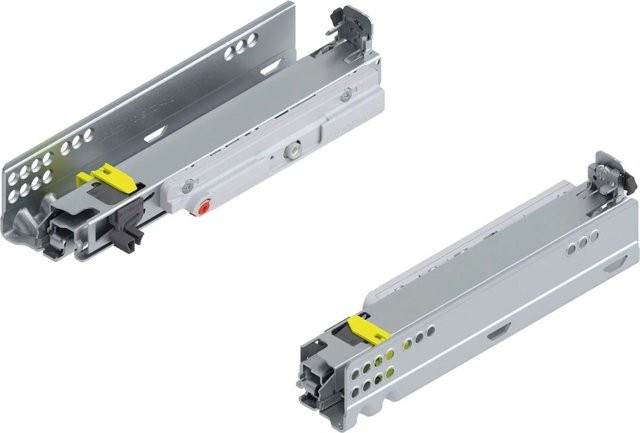 Blum Movento Vollauszug Tip On 760H2500T, Nennlänge: 250 mm, Belastbarkeit bis 40 kg, Farbe: Silber - Bild 1