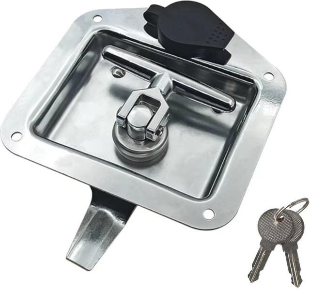 Huipang T-Griff-Schloss aus Edelstahl für Industrieschränke in Silber und Schwarz - Bild 1